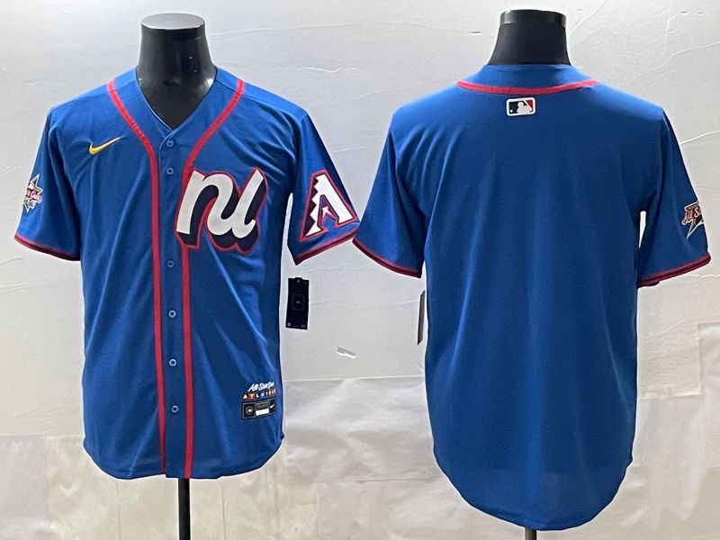 Men 2025 Arizona Diamondback Blank Blue All star Blank Blue Nike MLB Jersey style 1->->